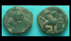 Troas, Gergis, Sibyl with Sphinx reverse!